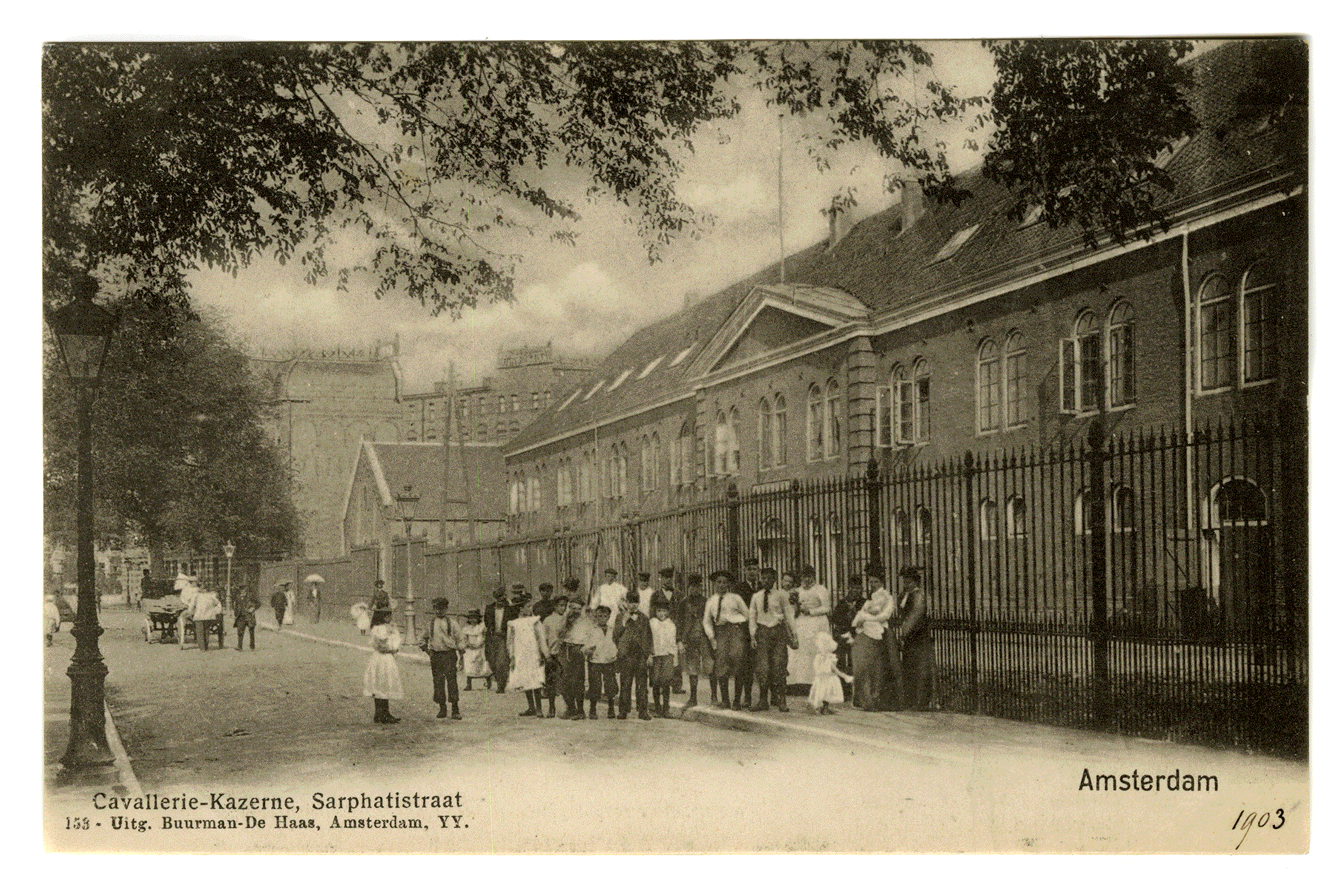 CAVALLERIE-KAZERNE, SARPHATISTRAAT. Buurman-De Haas. Amsterdam 1903