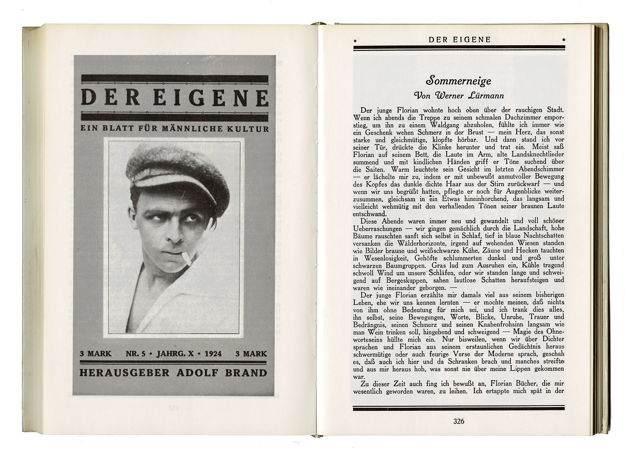 DER EIGENE: EIN BLATT FÜR MÄNNLICHE KULTUR #2. Joachim S. Hohmann. Foerster Verlag. Frankfurt / Berlin 1981.