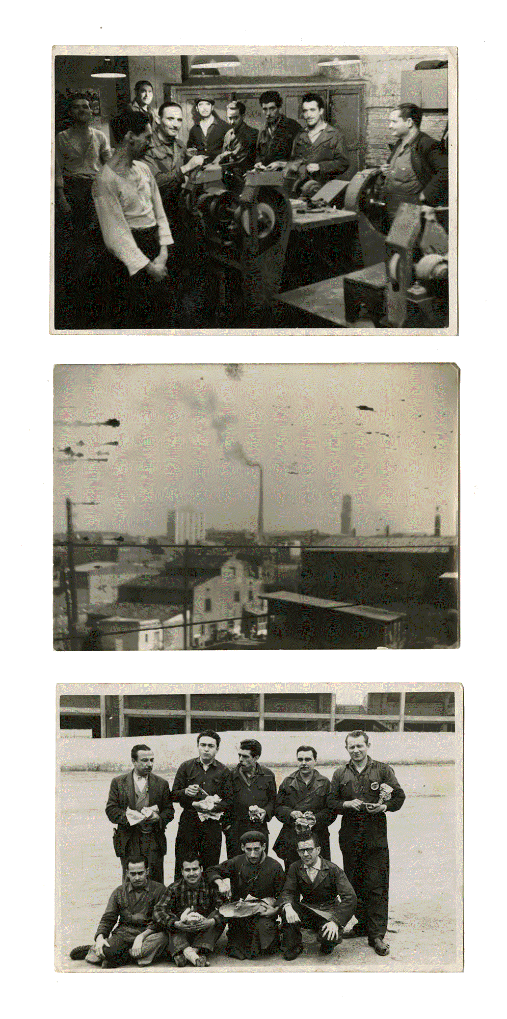 MY GRANDFATHER AT THE FACTORY. BARCELONA. Circa 1960 circa