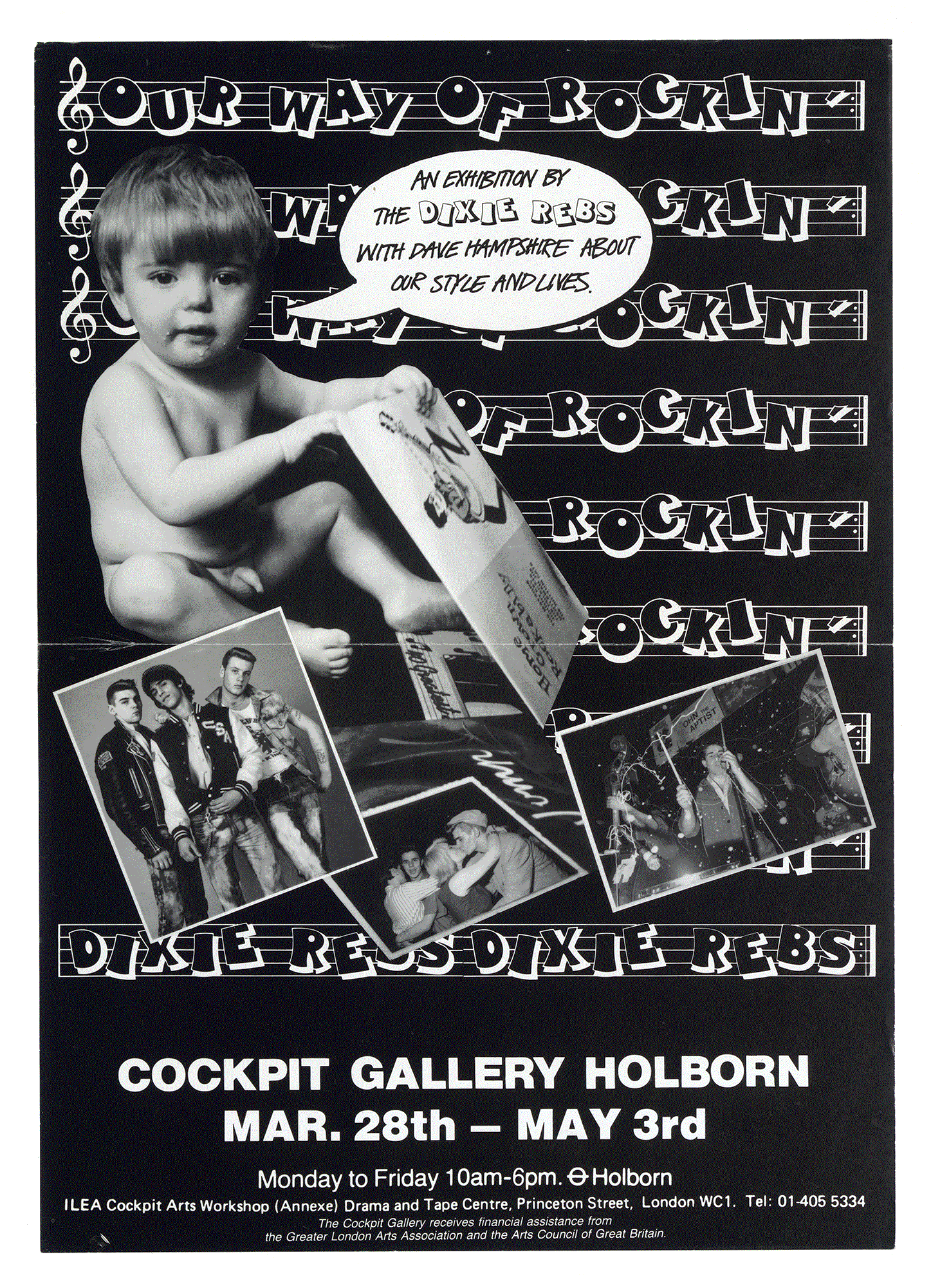 OUR WAY OF ROCKIN’, DIXIE REDS DIXIE REBS. Cockpit Gallery Holborn. London, circa 1980.