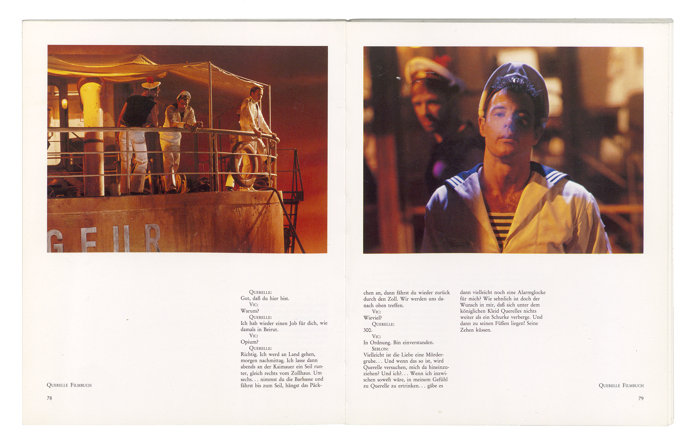 QUERELLE FILMBUCH. Rainer Werner Fassbinder, Roger Fritz. Schirmer/Mosel. München 1982.