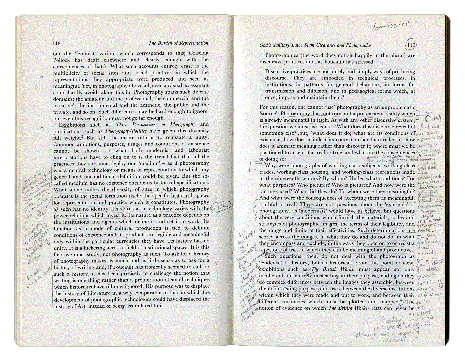 THE BURDEN OF REPRESENTATION: ESSAYS ON PHOTOGRAPHIES AND HISTORIES. John Tagg. University of Minnesota Press. Minneapolis 1988.