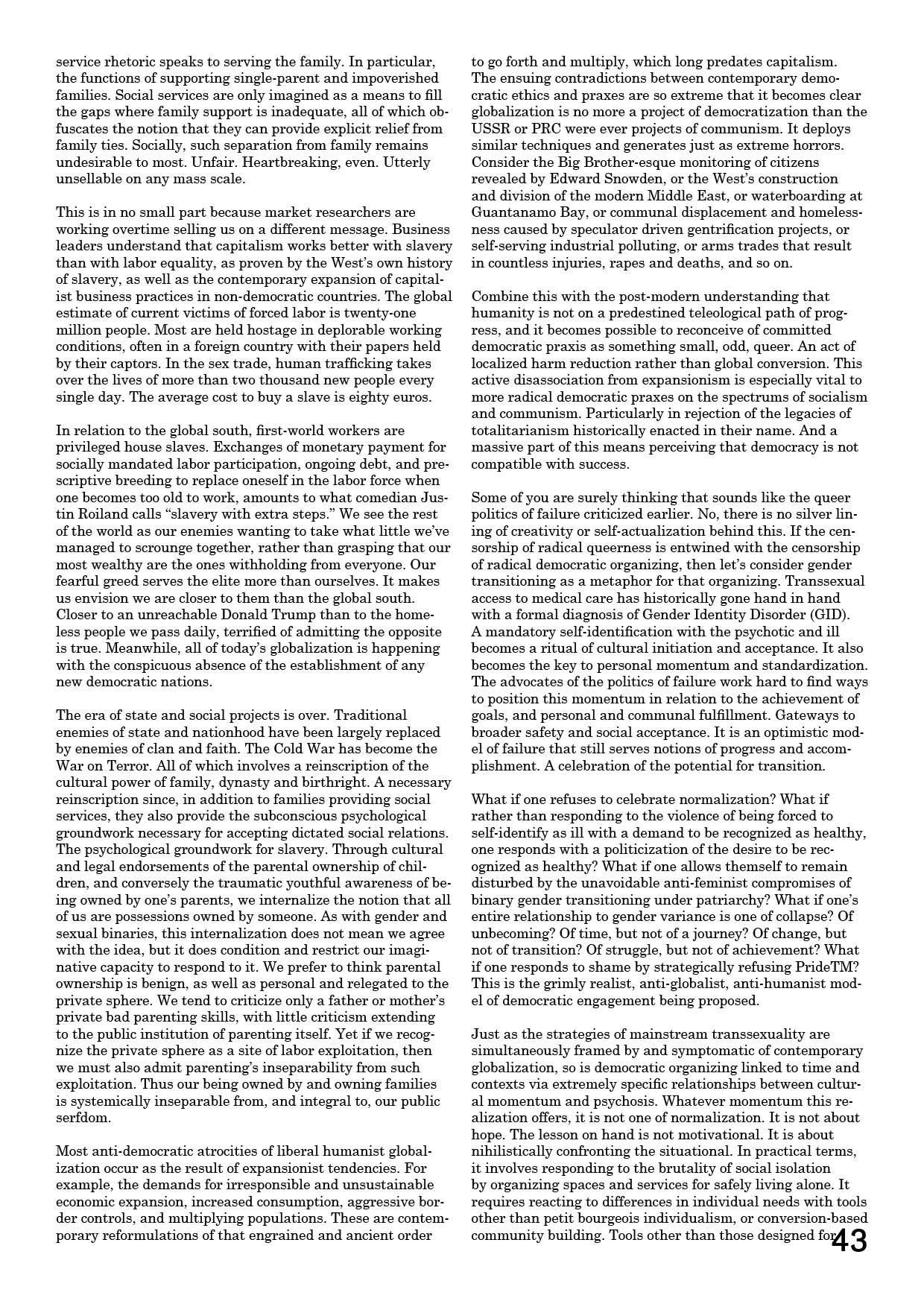 Deproduction Part I. Names Have Been Changed (Excerpt). Sound/Reading for Incest Porn by Terre Thaemlitz.